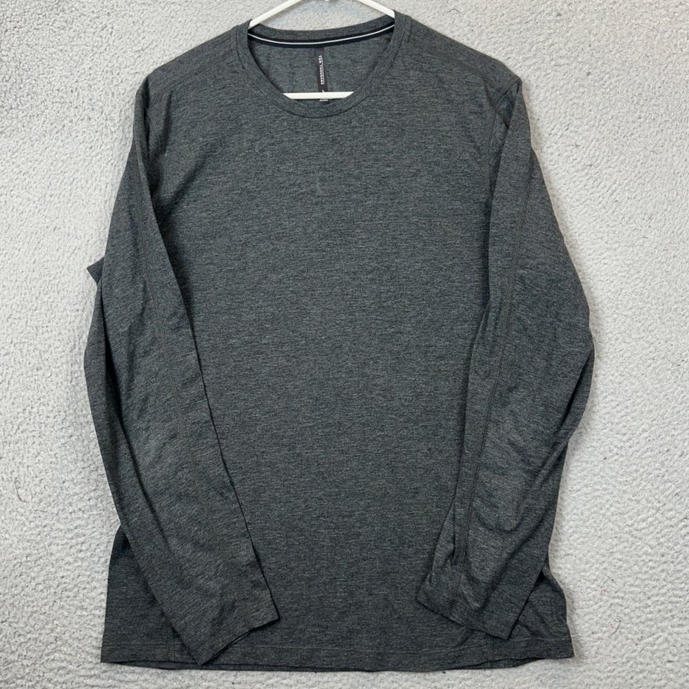 Ten Thousand Shirt Mens Large Charcoal Grey Performance Activewear Long Sleeve